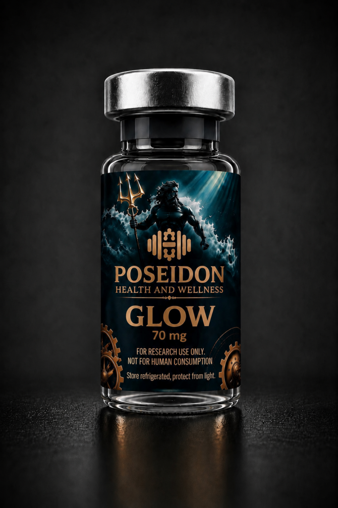 glow 70mg research peptide by poseidon health and wellness