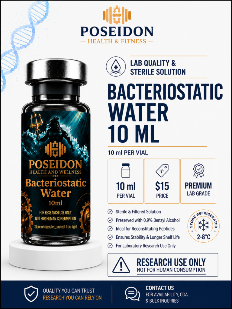 bac water 10ml ps research peptide by poseidon health and wellness