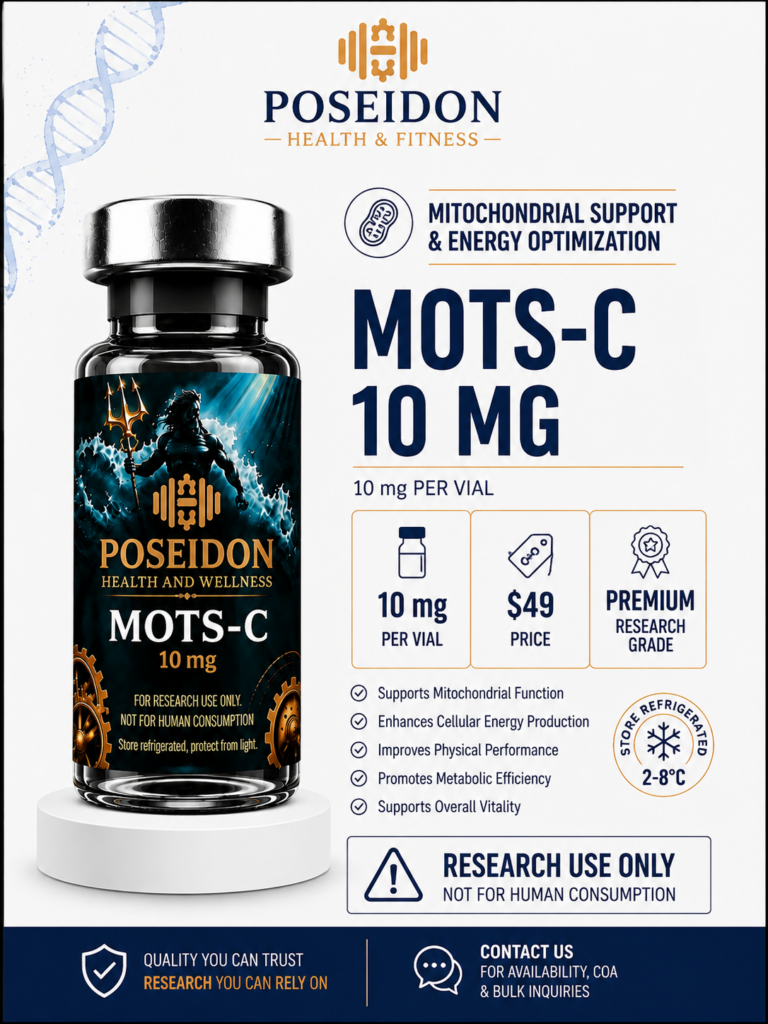 mots c 10mg ps research peptide by poseidon health and wellness