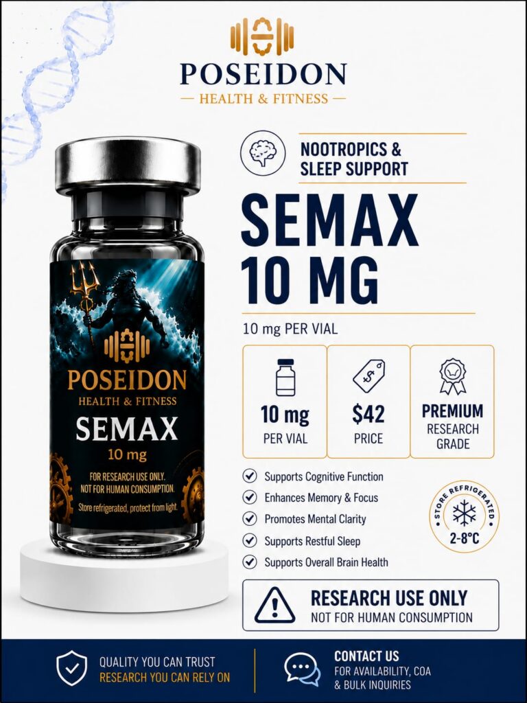 semax 10mg ps research peptide by poseidon health and wellness